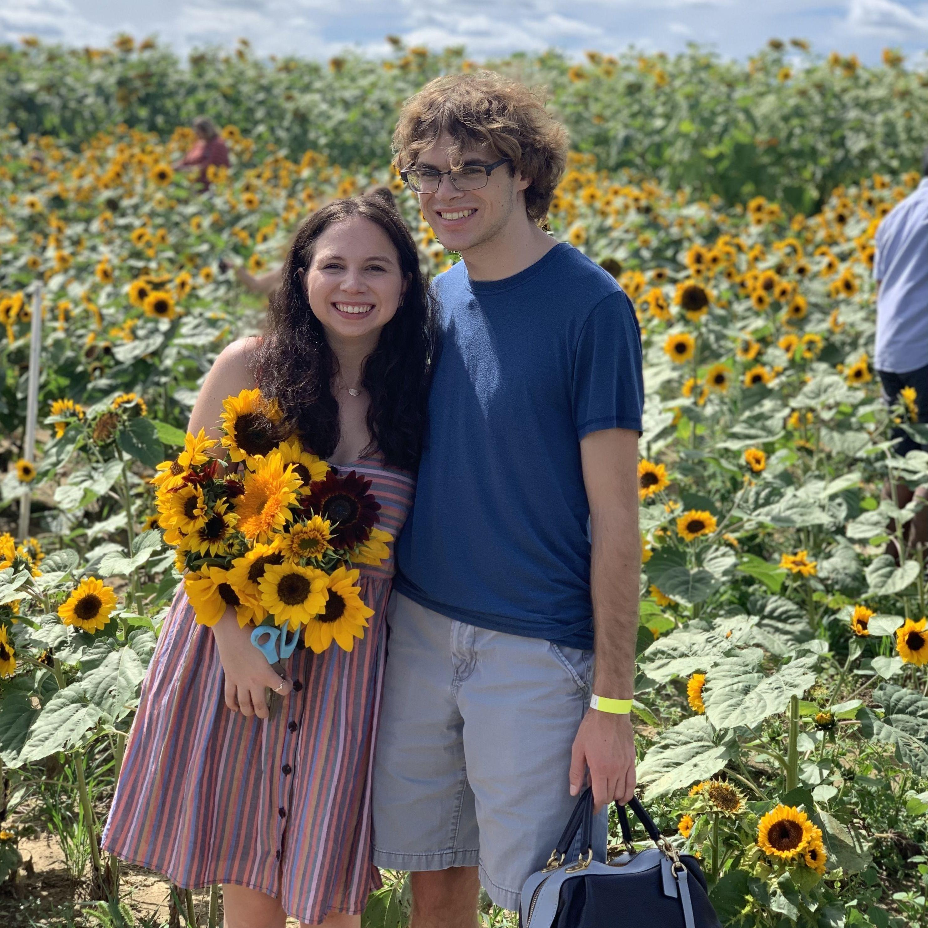 Fact: we spent two-and-a-half years long-distance, when Brian was at UC and Morgan was at Wooster. There wasn't much to do at Wooster on the weekends besides hang out in the sunflower field!
