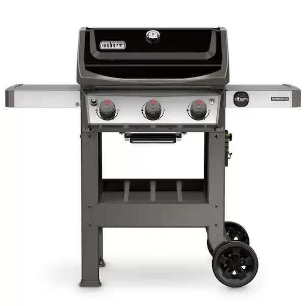 Spirit II E-310 3-Burner Propane Gas Grill in Black