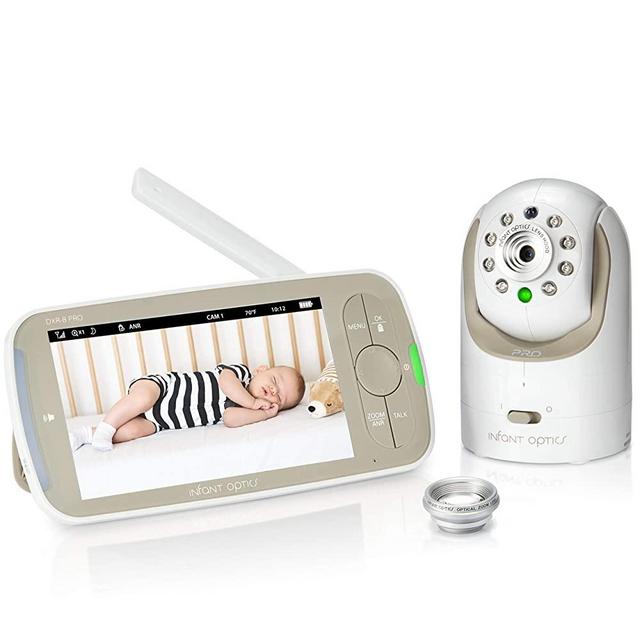 Infant Optics DXR-8 PRO Baby Monitor 720P 5" HD Display with A.N.R. (Active Noise Reduction), White