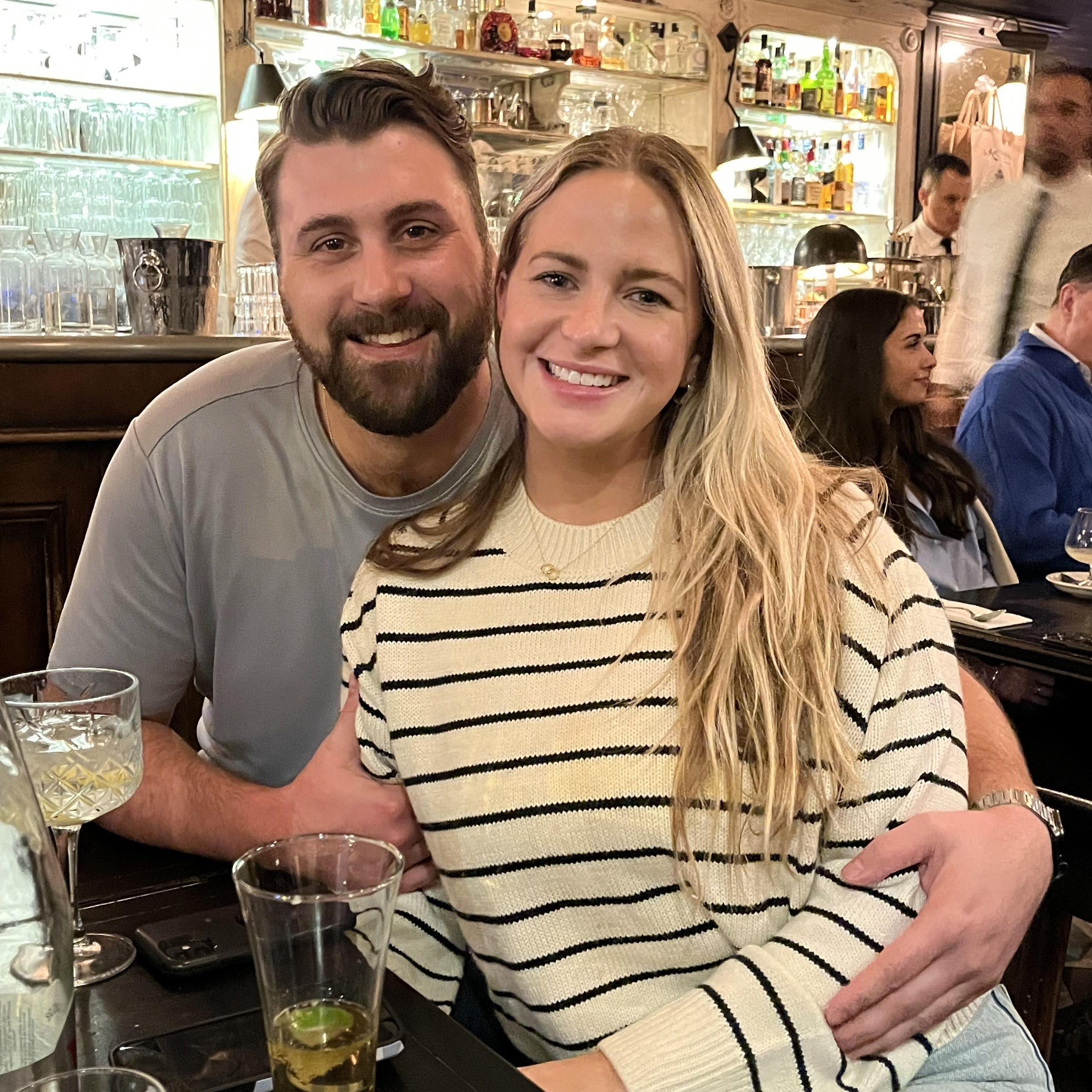 Dinner in Paris, France with Molly's family