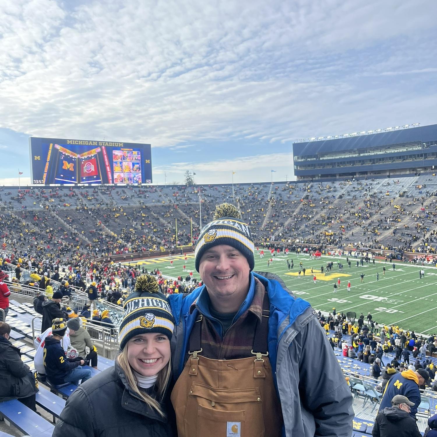 November 2023 | The Big House for the Michigan vs Ohio State game to visit Lydia’s brother, John, in law school!