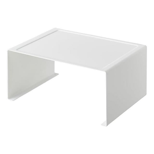 YAMAZAKI Tower Stackable Kitchen Rack Storage Organizer Counter Shelf, Large, White