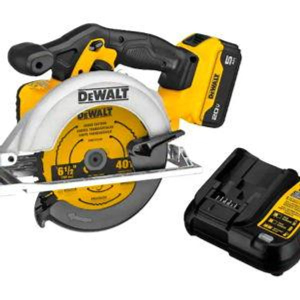 Dewalt - 20V MAX 6-1/2-Inch Circular Saw Kit, with 5.0-Ah Battery and Charger - Multi