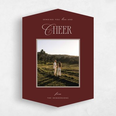 Maroon, Red Holiday Card - Giles
