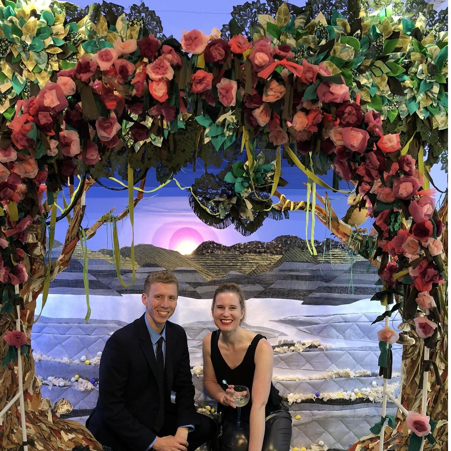 Fun night out at an art gala in Manhattan.