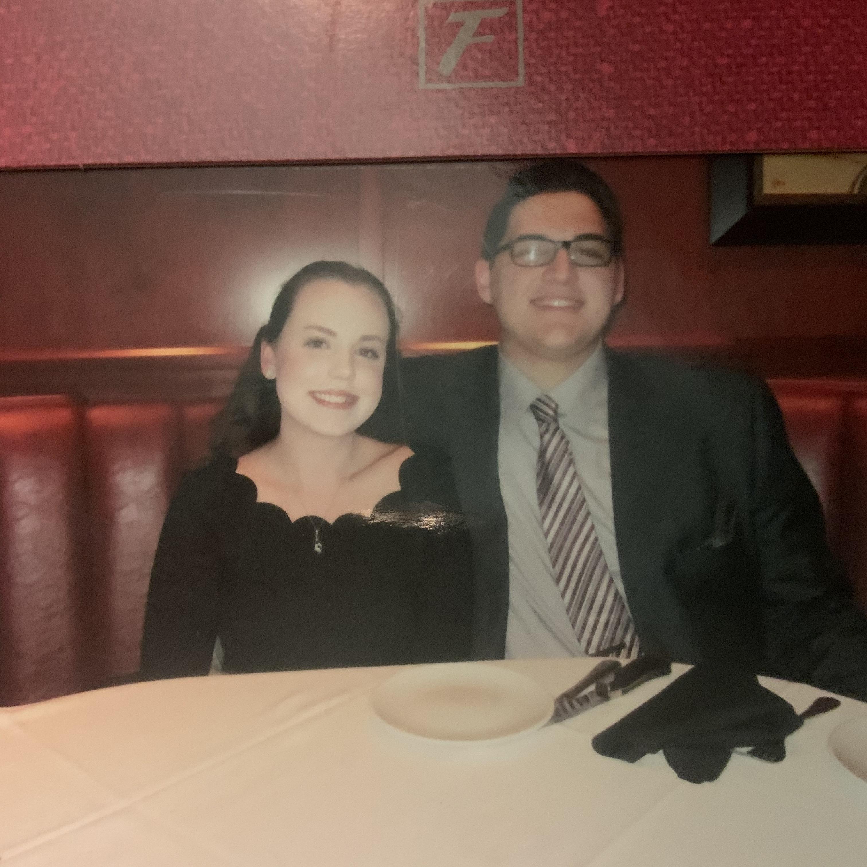 Our very first anniversary dinner at Flemings