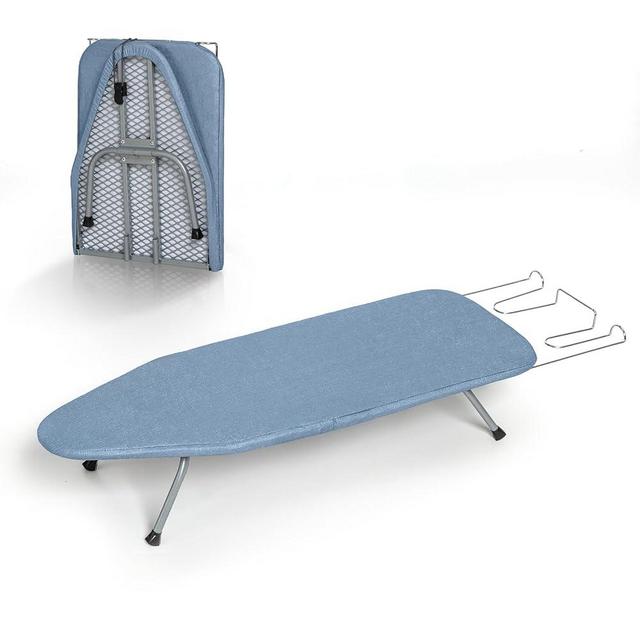 Table Top Ironing Board, RAINHOL Small Folding Iron Board Portable with Non-Slip Feet, Travel Compact Ironing Table for Dorm and Small Space, 31"x12", Blue