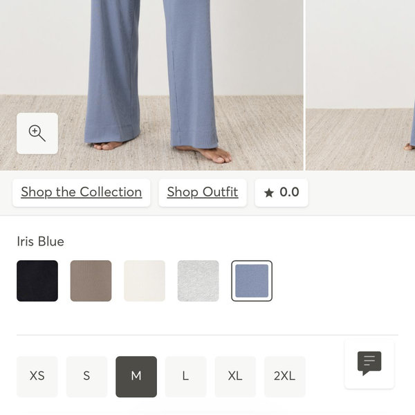 MEDIUM PACT Women's Iris Blue Dream Rib Wide Leg Lounge Pant