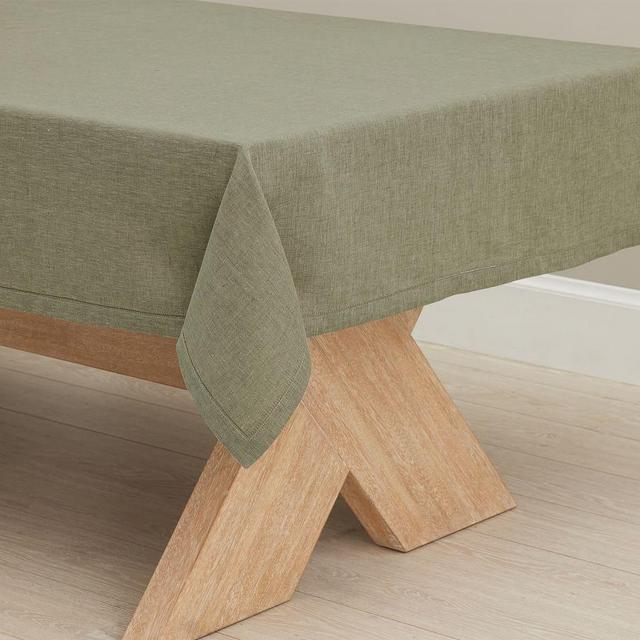 Belgian Linen Tablecloth, 70" x 126" - Loden