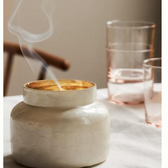 Capri Blue Volcano Capiz Jar Candle