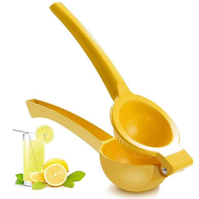 ZEYUAN Manual Juicer Citrus Lemon Squeezer,Fruit Juicer Lime Press Metal,Professional Hand Juicer Kitchen Tool(yellow）