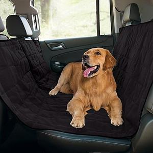 Pawslife® Quilted Pet Hammock Car Seat Cover in Black