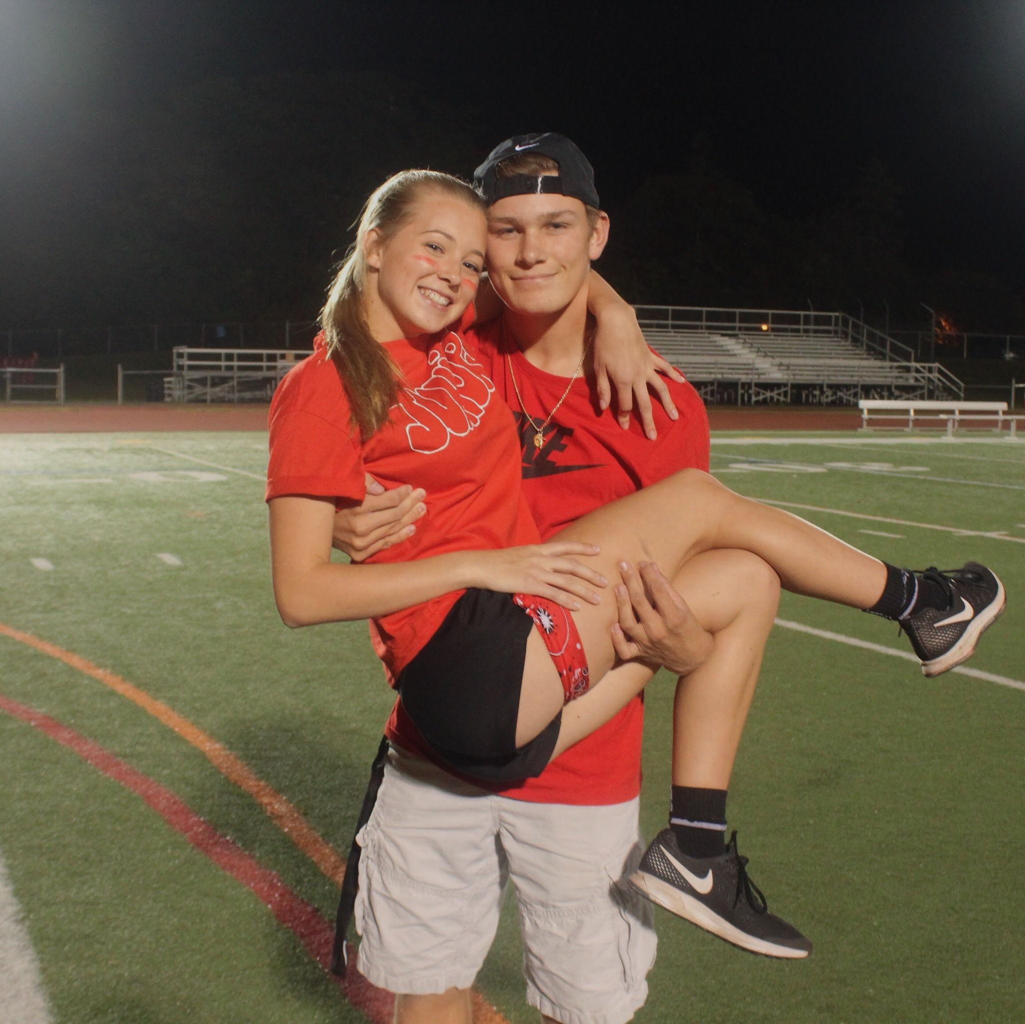 Junior Year Powder Puff Game. Coach Collin and his MVP, 2017