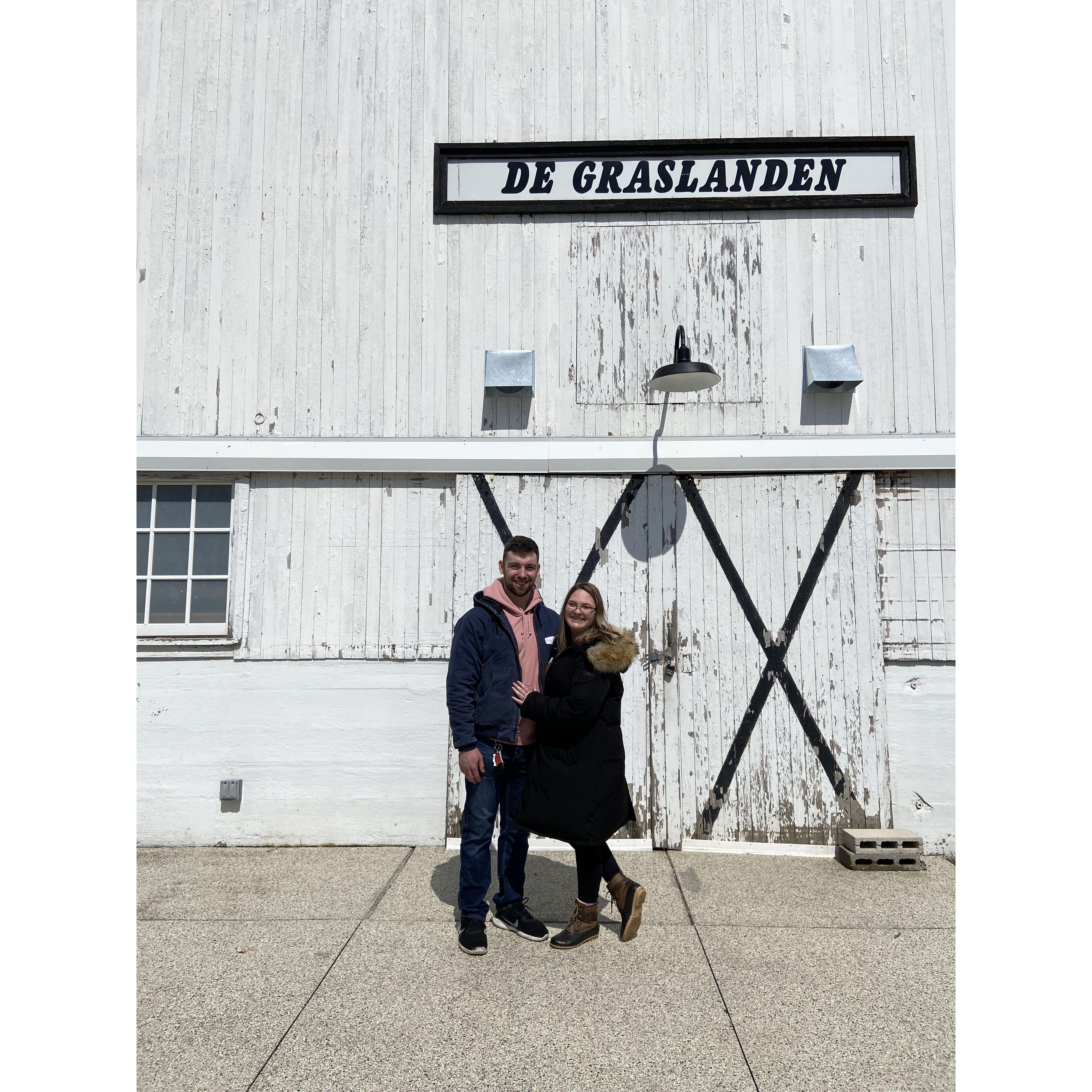Caitlin and Bradley couldn't feel their toes when they first visited their venue. Didn't prevent them from saying yes to the venue