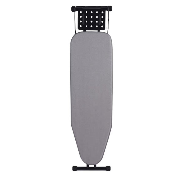 Jakeefud Deluxe Ironing Board with Heat Resistant Cover and Thicken Felt Pad, Heavy Sturdy Legs,Full Size Hanger Iron Board,Foldable (L-Grey)