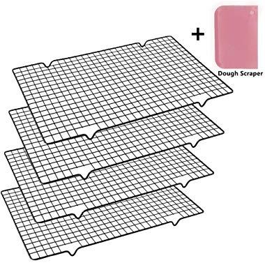 Mokpi Oven Safe Wire Cooling Racks Baking Grid Rack, Size 16’’x10’’, Heavy Duty Commercial Quality Rack