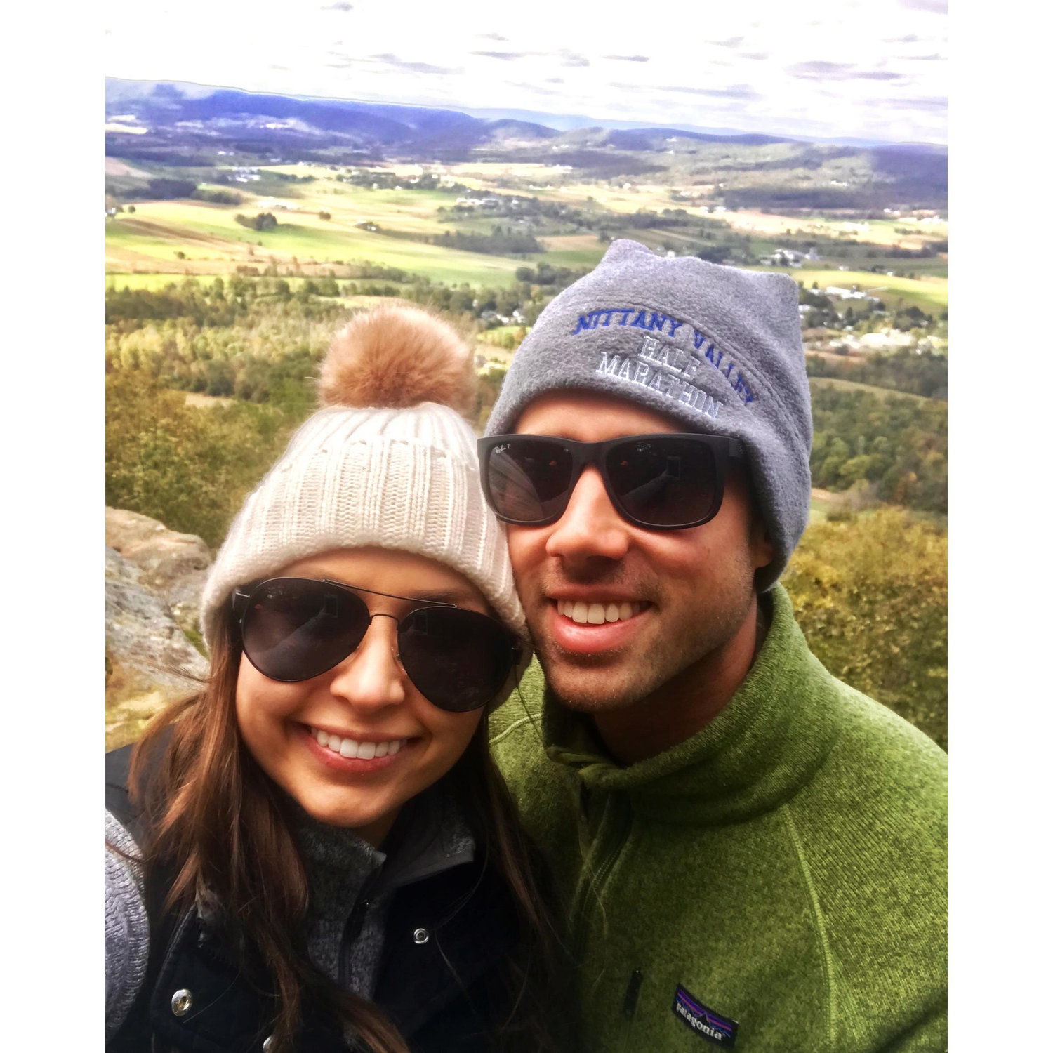 Kenβs first time on the Waldman Family Hike to the big rock... little did we know, this is where we would get engaged someday!