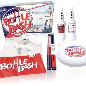 Bottle Bash Outdoor Flying Disc Game Set – Frisbee Toss Backyard and Beach Game for Family, Adult & Kids - Beersbee & Polish Horseshoes