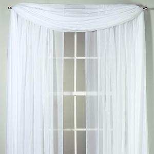 Voile Sheer Rod Pocket Window Curtain Panel