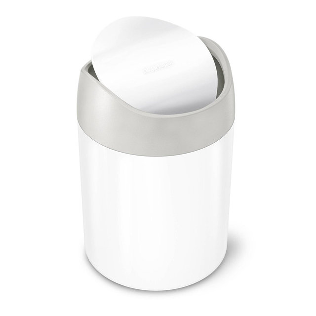simplehuman 1.5L Countertop Can White