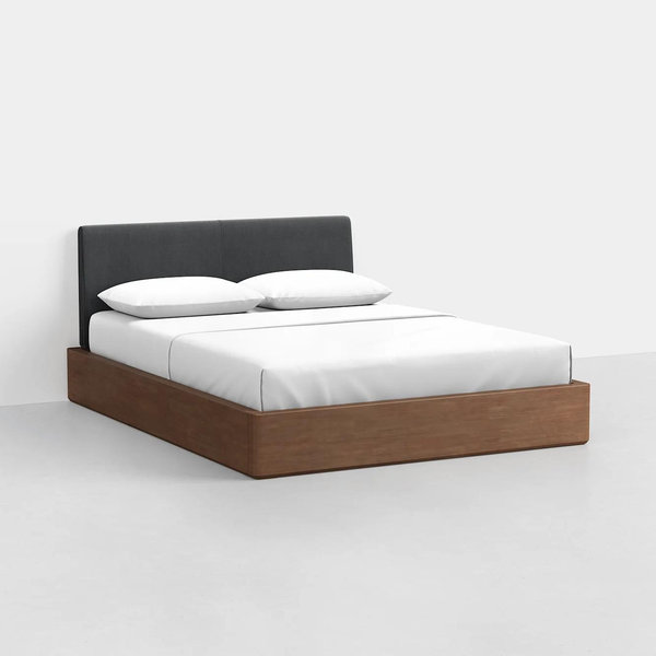 Thuma - “Essential Bed” Solid Wood King Size Walnut Color