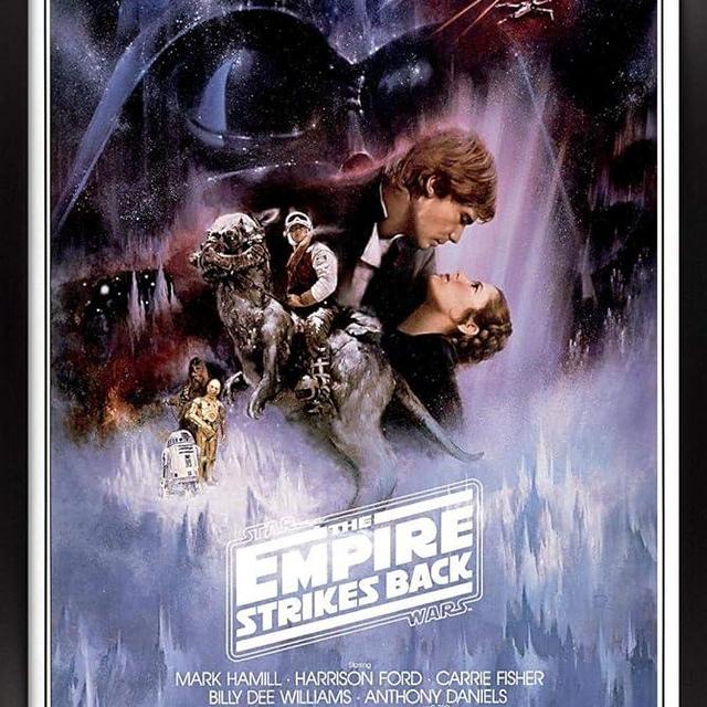 Trends International 24X36 Star Wars: The Empire Strikes Back - One Sheet 2 Wall Poster, 24" x 36", Black Framed Version