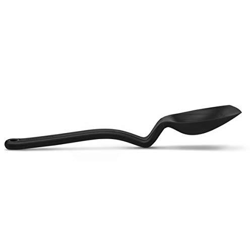 Dreamfarm Supoon - Silicone Sit Up Scraping Spoon with Measuring Lines (Black)