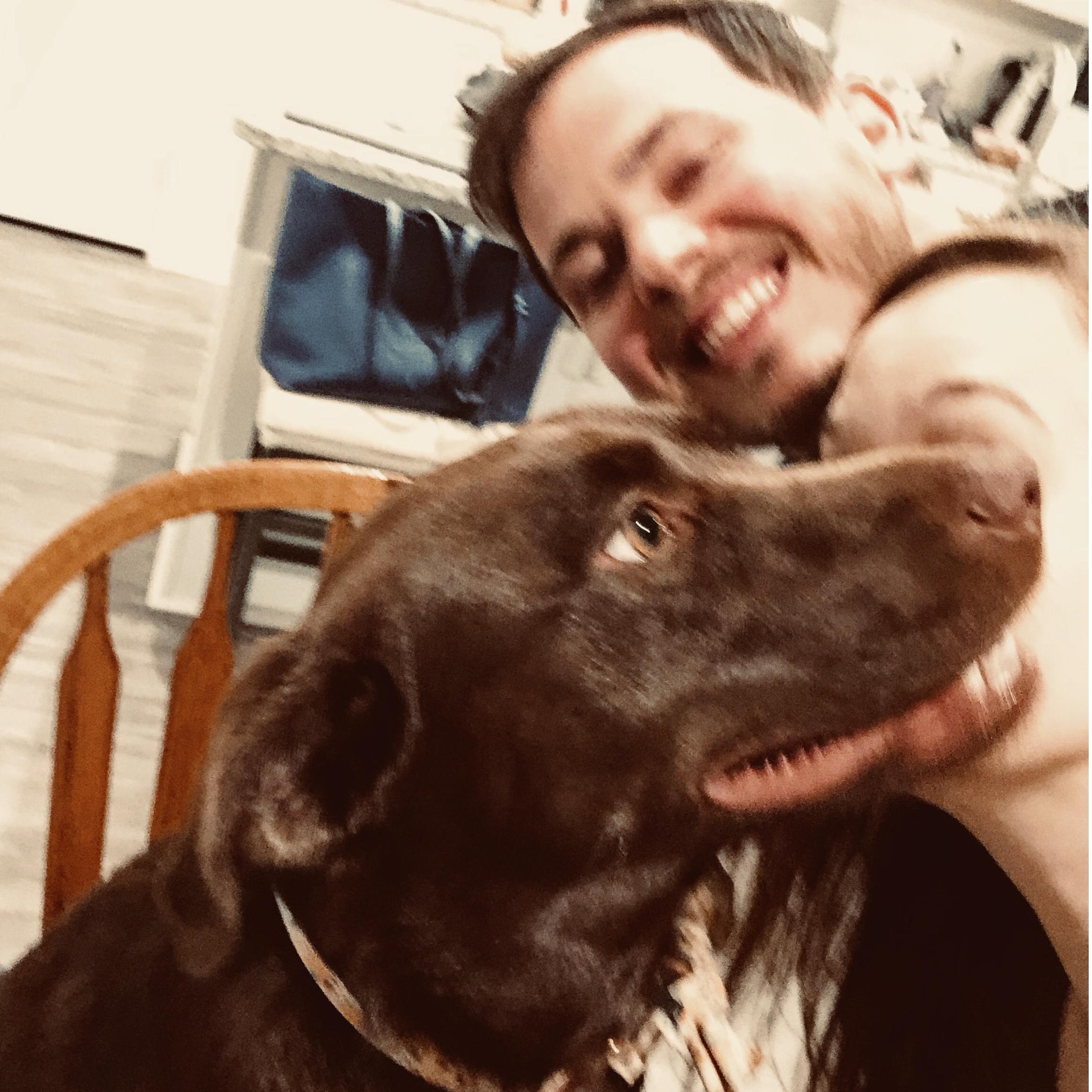 Super silly pic with our little one, Rose.