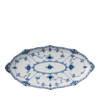 Royal Copenhagen Blue Fluted Half Lace Oval Platter