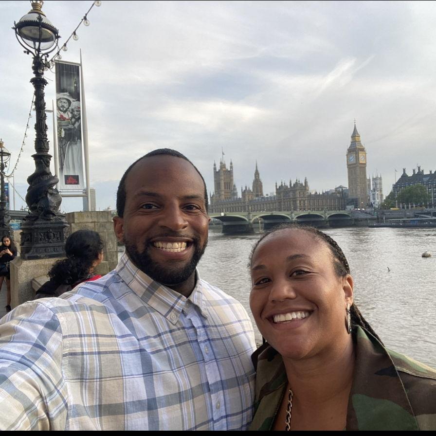 The first time we said "I love you" was in London, walking to the London Eye.