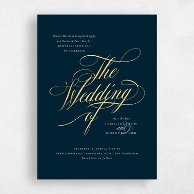 Multi-Colored Wedding Invitation - Clifton Portrait Foil