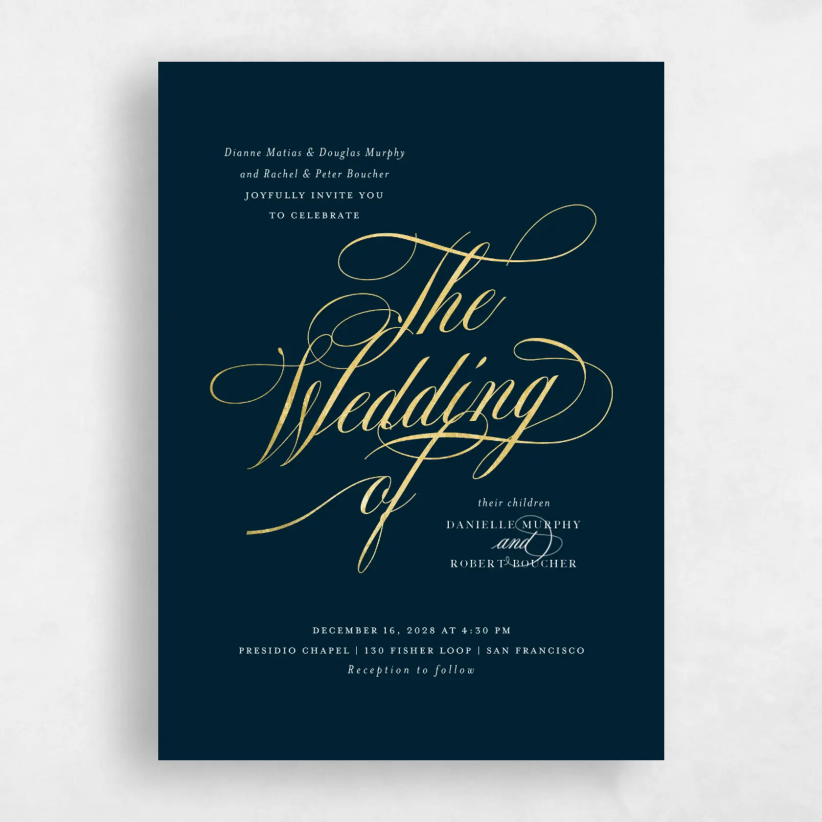 Invitation - Clifton Portrait Foil preview