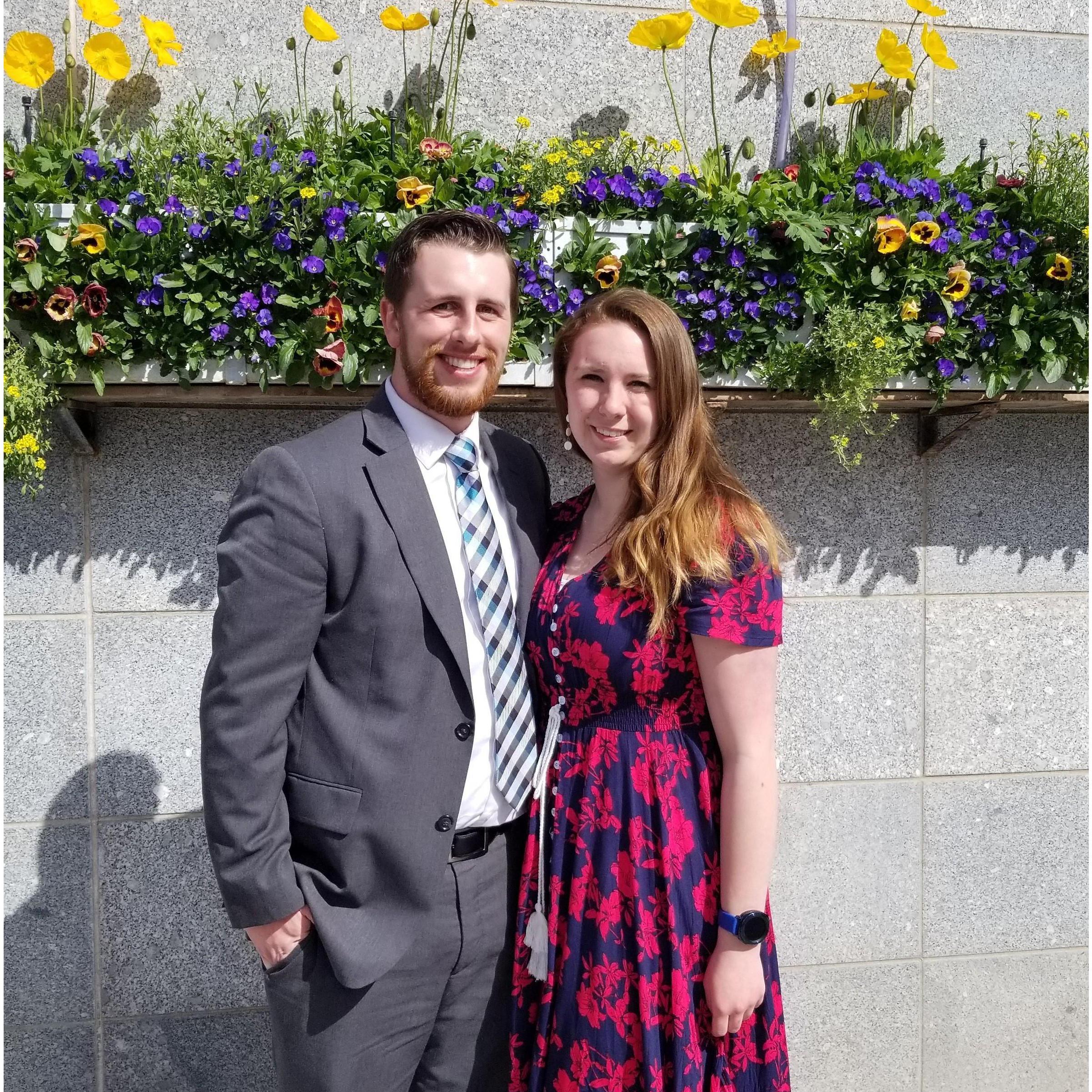 This was our first time going to General Conference together. We were starving afterward and made the most disgusting spaghetti out of old gluten free noodles we found in the cabinet.