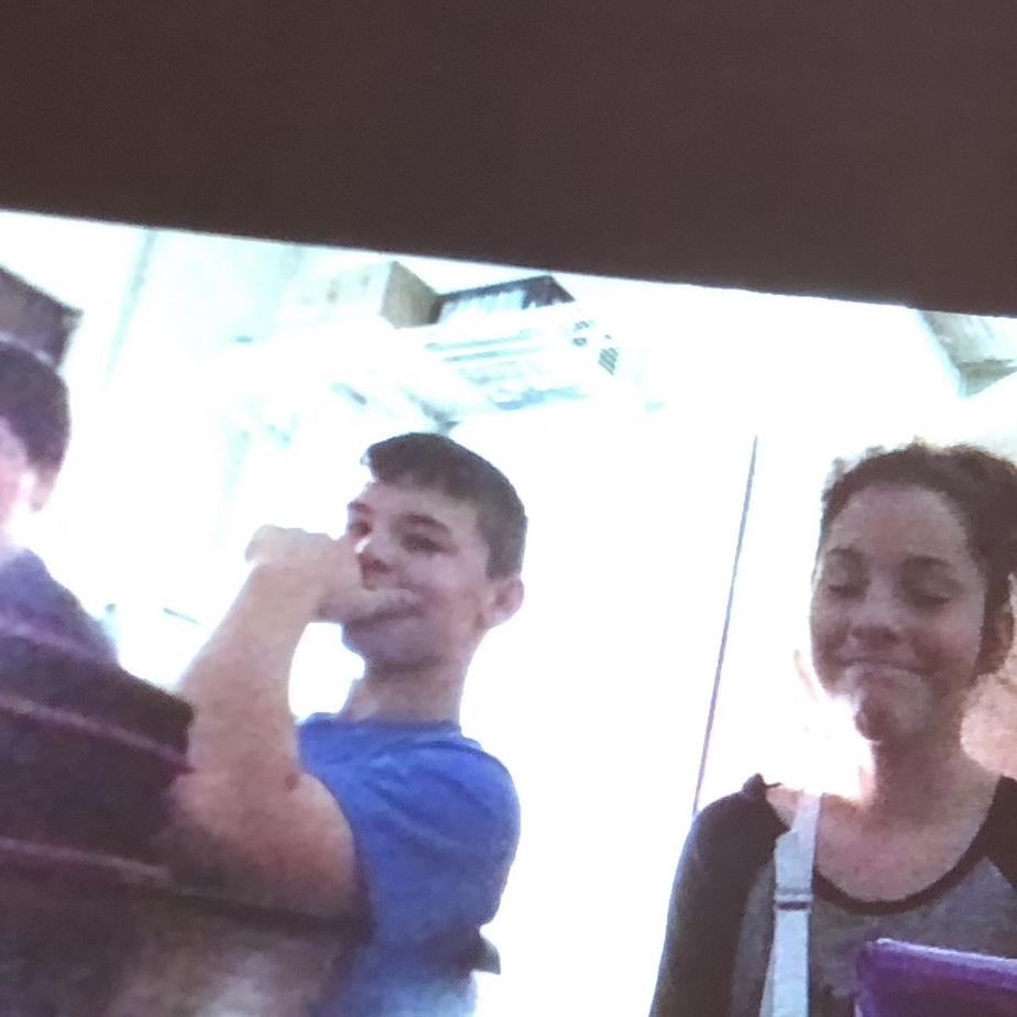The first picture someone took of us, Mr. Collins science class!