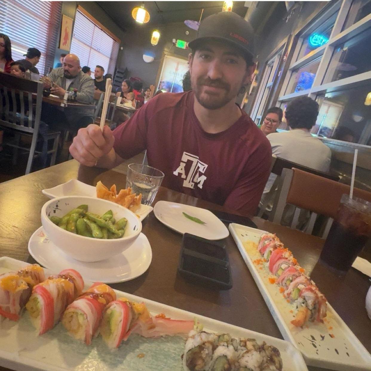 Happy 2 Years- Celebrating at our favorite sushi place, Umiya