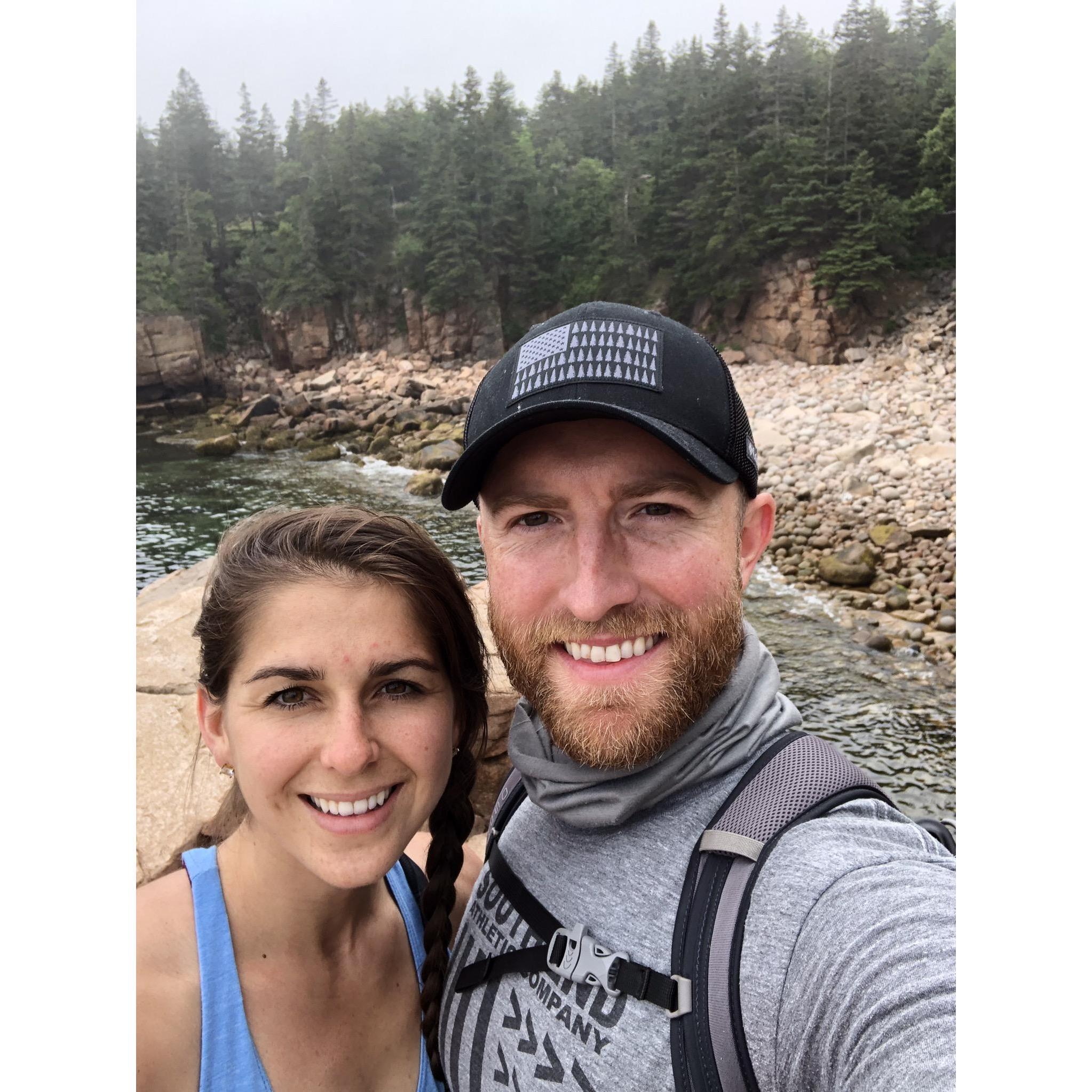 After a hike at Acadia National Park in ME, July 2020!