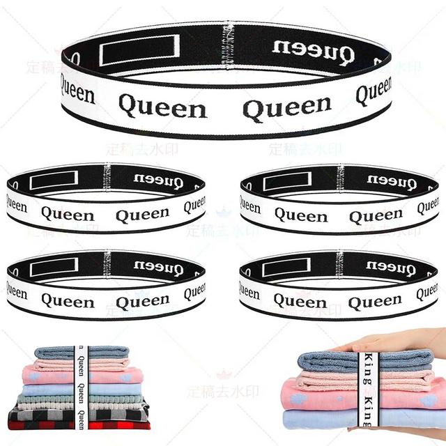 4Pcs Bed Sheet Organizer Bands Sheets Labels for Elastic Bedding Linen Closet Storage Foldable Sheet Set Organizer Sheet Keeper Band (Queen)