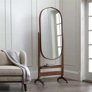 Penarth Walnut Oval Floor Mirror