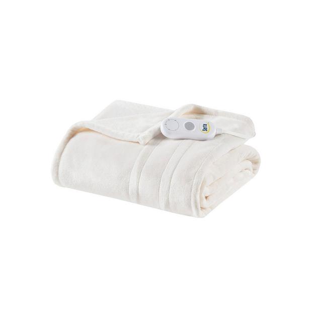 Serta Plush Heated Throw