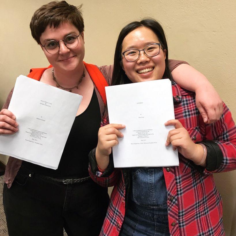 Submitting our master's theses together