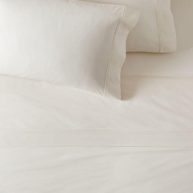 600TC Organic Sateen Sheet Set, Queen, Alabaster