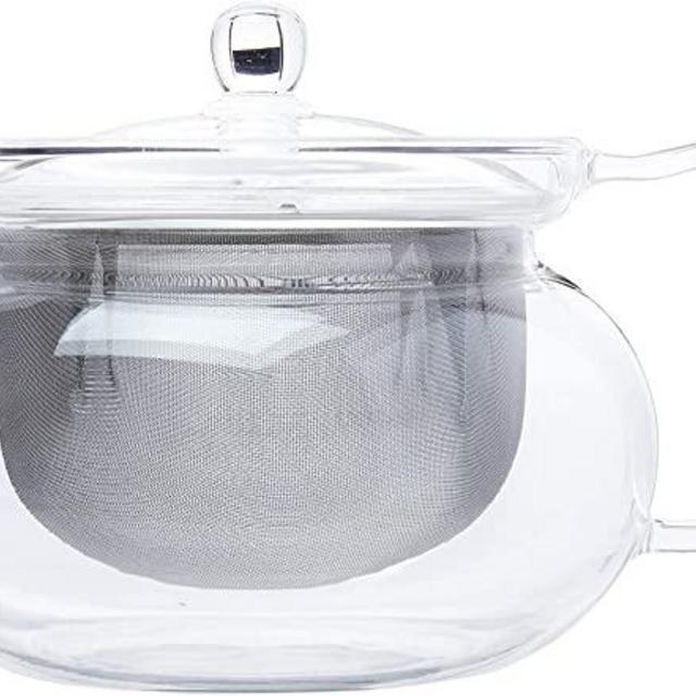 Hario 'ChaCha Kyusu Maru' Teapot Heatproof Glass Teapot 700 mL, Glass