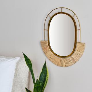 Cane Framed Wall Mirror