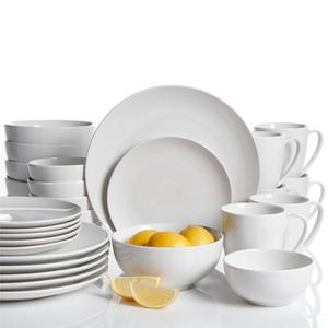 Gibson Home 30 Piece Ogalla Dinnerware Set, White