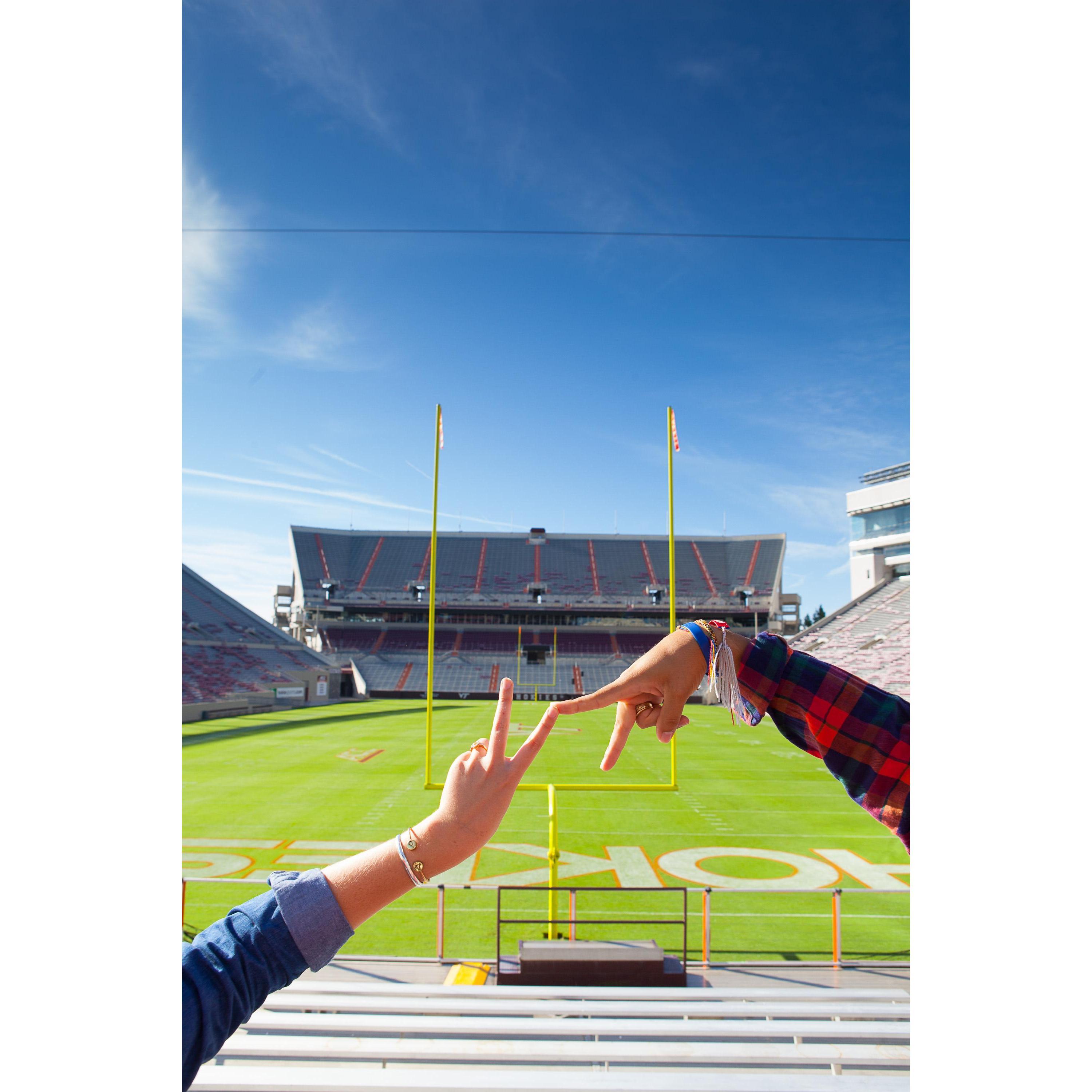 Engagement photo shoot at Virginia Tech