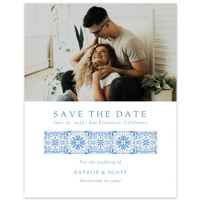 Blue Wedding Digital Save the Date - Oluveri Photo