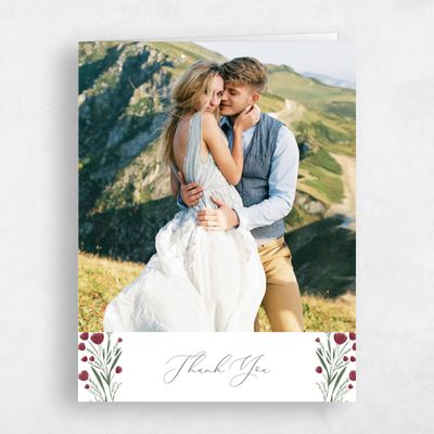 Currant Red Wedding Thank You - Pemberton Photo