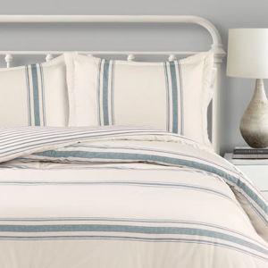 Birch Lane™ Full/Queen Gilroy Cotton striped Reversible Comforter Set