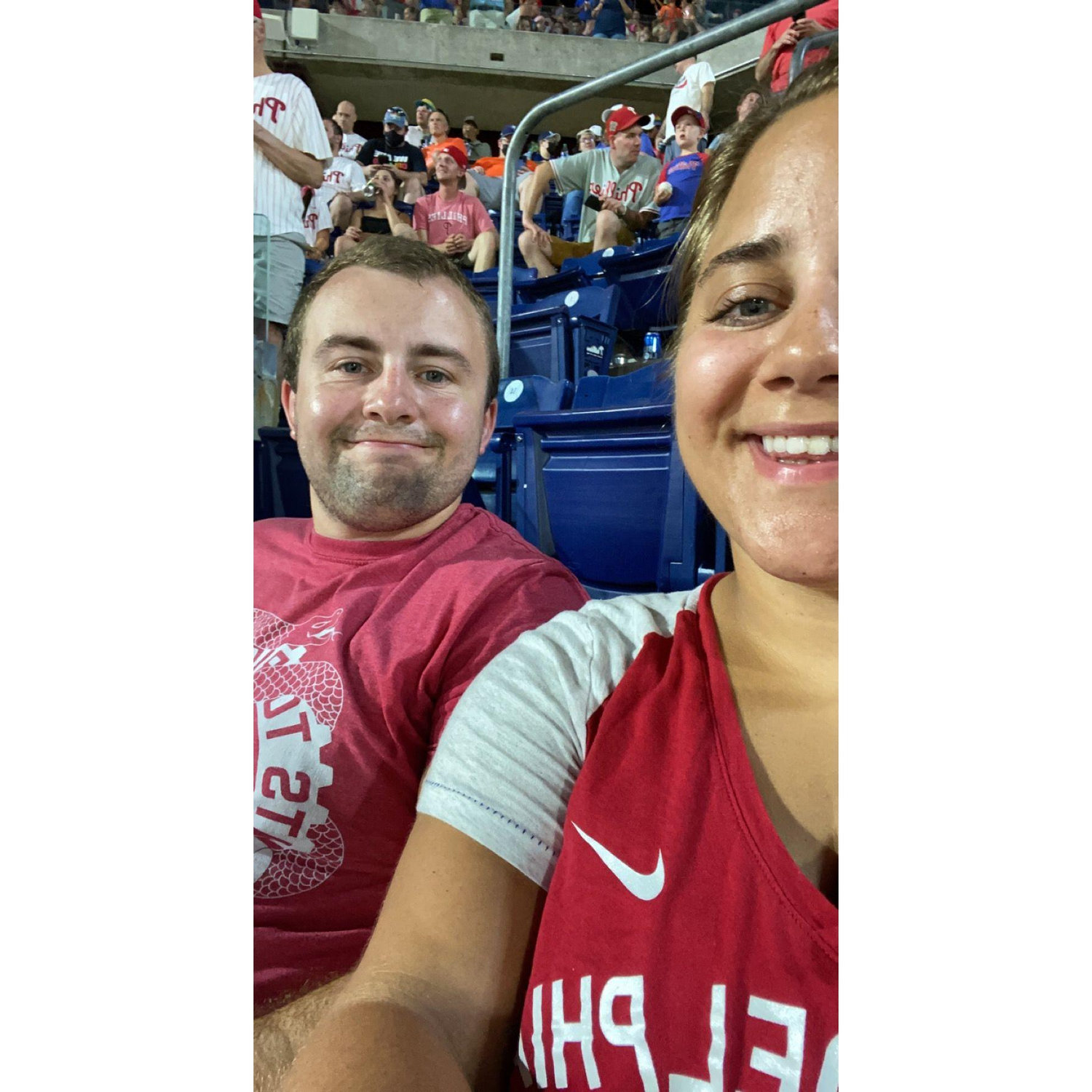 The start of Logan liking the Phillies! His 24th birthday spent at the Phillies game!