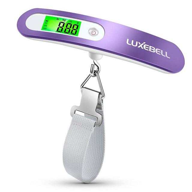 Digital Luggage Scale Gift for Traveler Suitcase Handheld Weight Scale 110lbs (Purple)